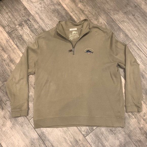 Tommy Bahama 1/4 zip pullover sweatshirt - Picture 1 of 4